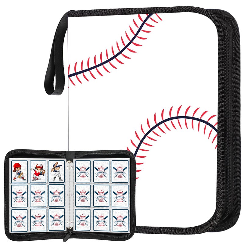 POKONBOY 900 Pockets Baseball Card Binder for Baseball Trading Cards, Display Case with Baseball Card Sleeves Card Holder Protectors Set for Football Card and Sports Card - Image 1